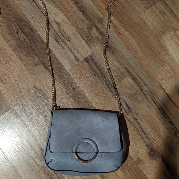 H&M Faux Suede Bag Gold Ring - Picture 5 of 5